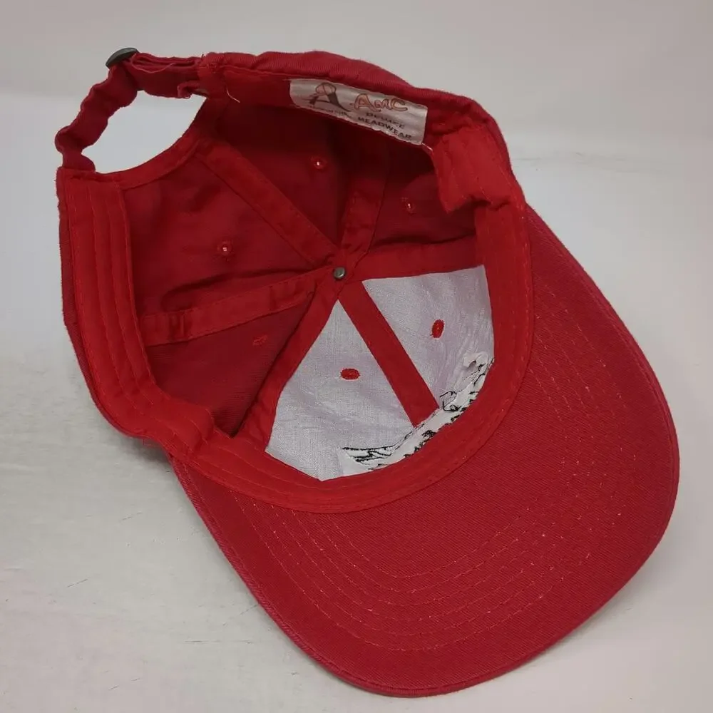 AMC Deluxe Headwear Baseball Cap Red One Size Strapback RFC Fabricators Logo Hat